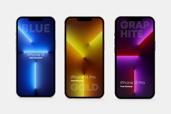 Standing Iphone 13 Pro Free Mockup