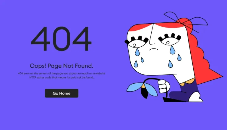 Creative 404 Not Found Page Figma Template