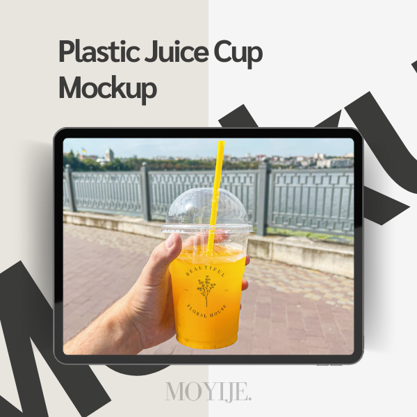 Plastic Juice Cup Mockup