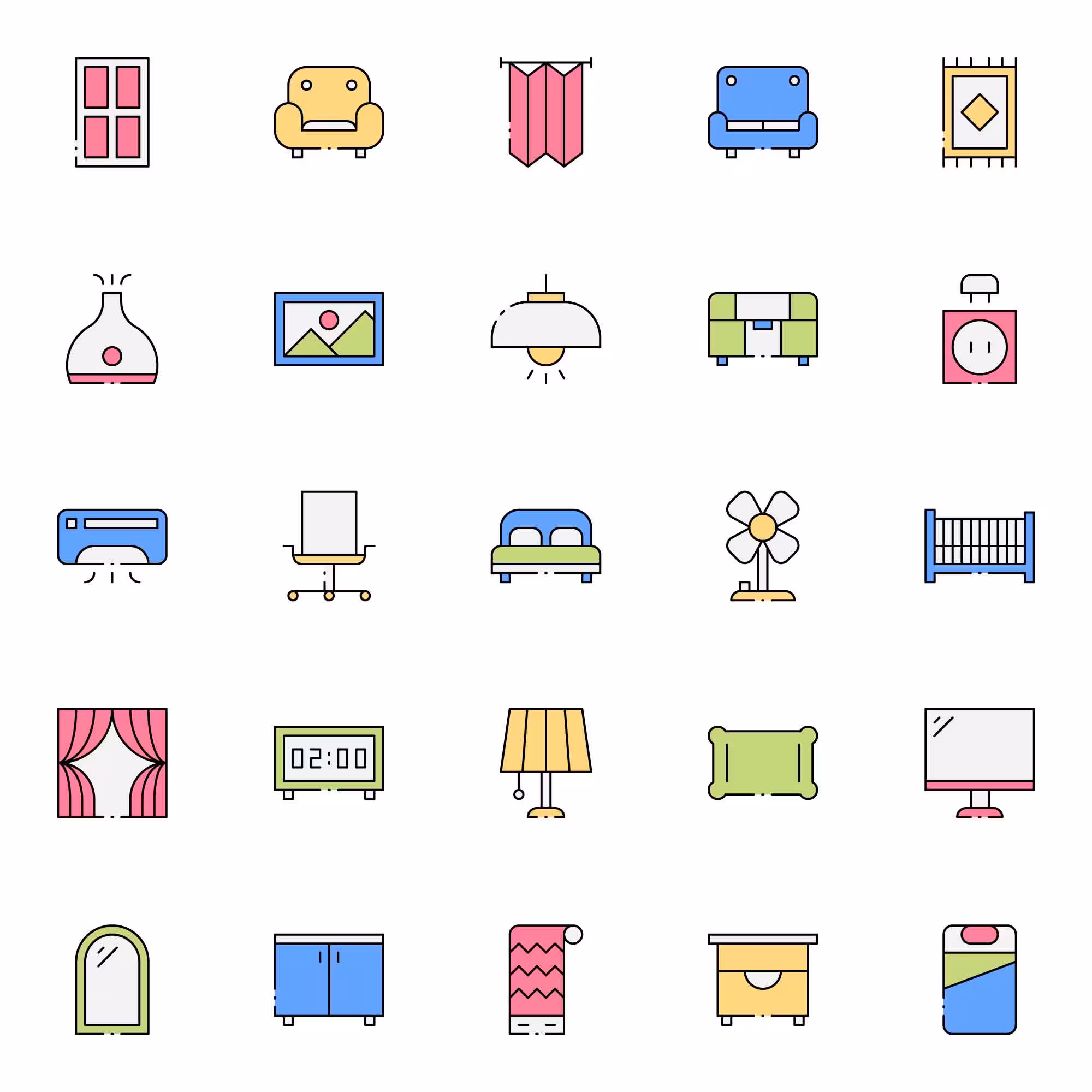25 Free Bedroom Icons