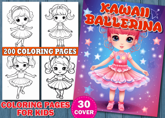 200 Kawaii Ballerina Coloring Pages