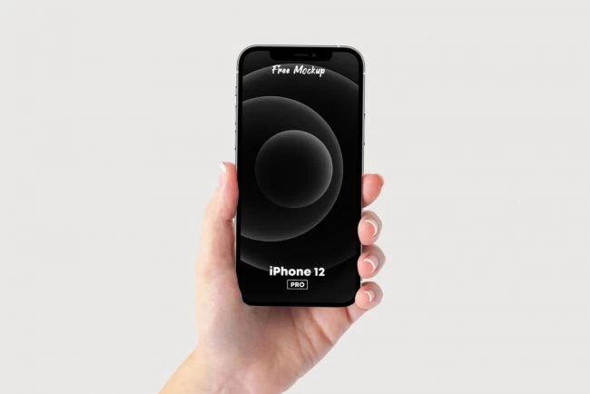 Iphone 12 Pro In Hand Free Mockup